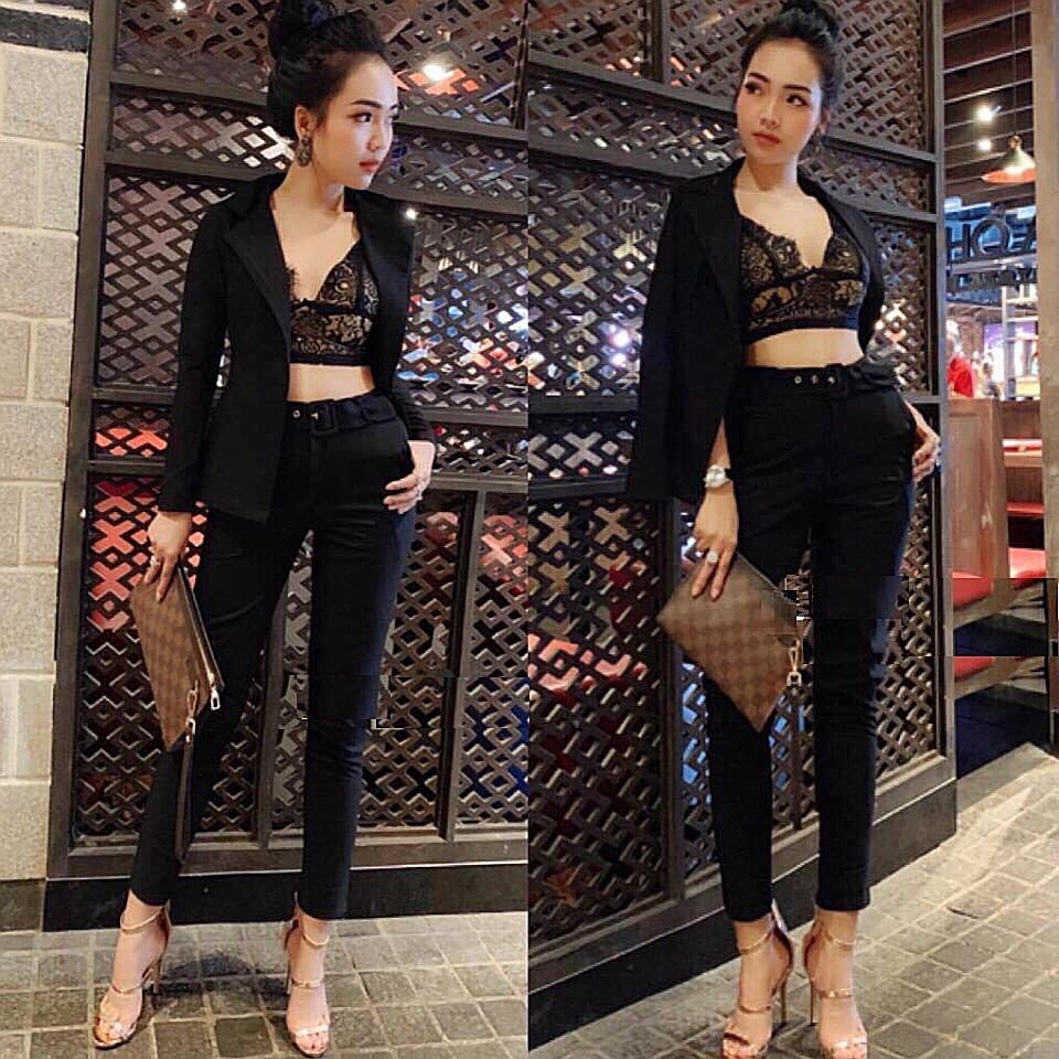 -Chất đẹp Set Vest quần 9 tất cao cấp