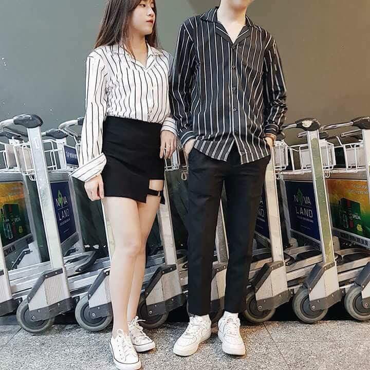 Sơ Mi Nam Cổ Vest Trắng Sọc Thời Trang Trẻ Trung | BigBuy360 - bigbuy360.vn