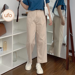 Quần Kaki Trousers - Quần Suông kaki ống rộng màu creamy be - ufo.thebasic