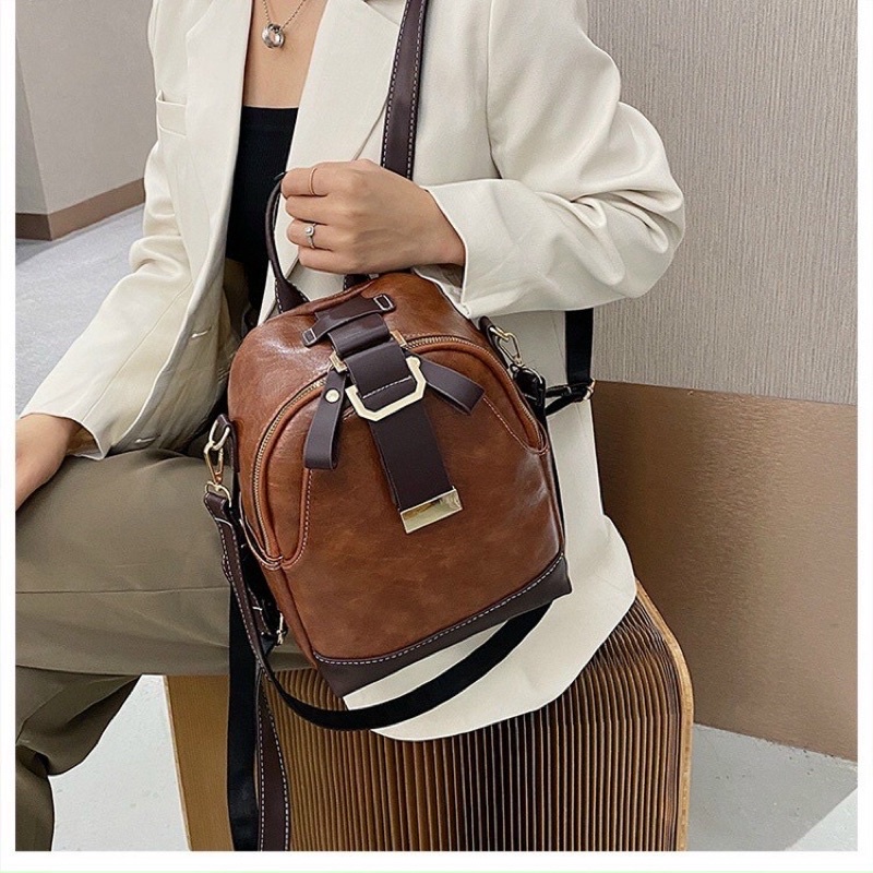 Balo da mềm PU cao cấp tiện dụng phong cách Hàn Quốc