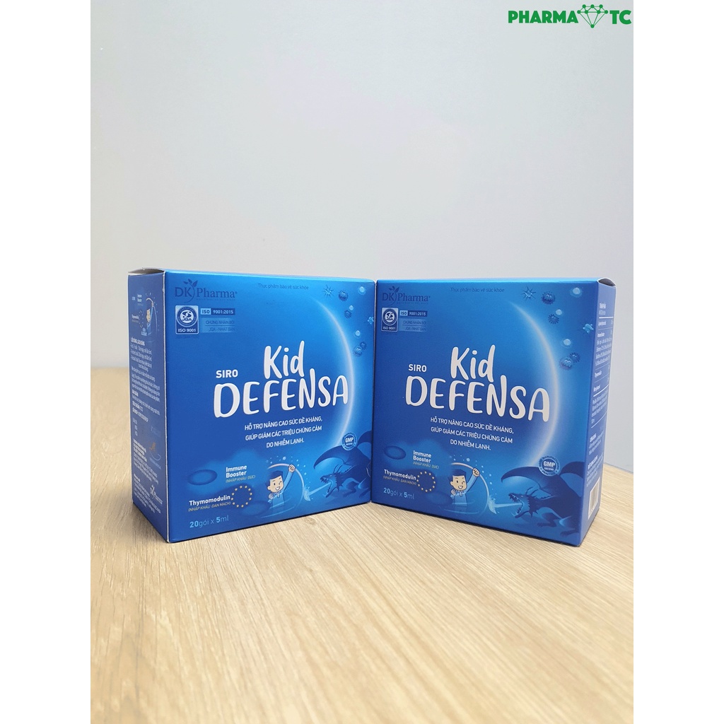 Siro Kid DEFENSA, tăng đề kháng, giảm triệu chứng cảm cúm với Lysine - Hộp 20 gói 5ml - PharmaOTC