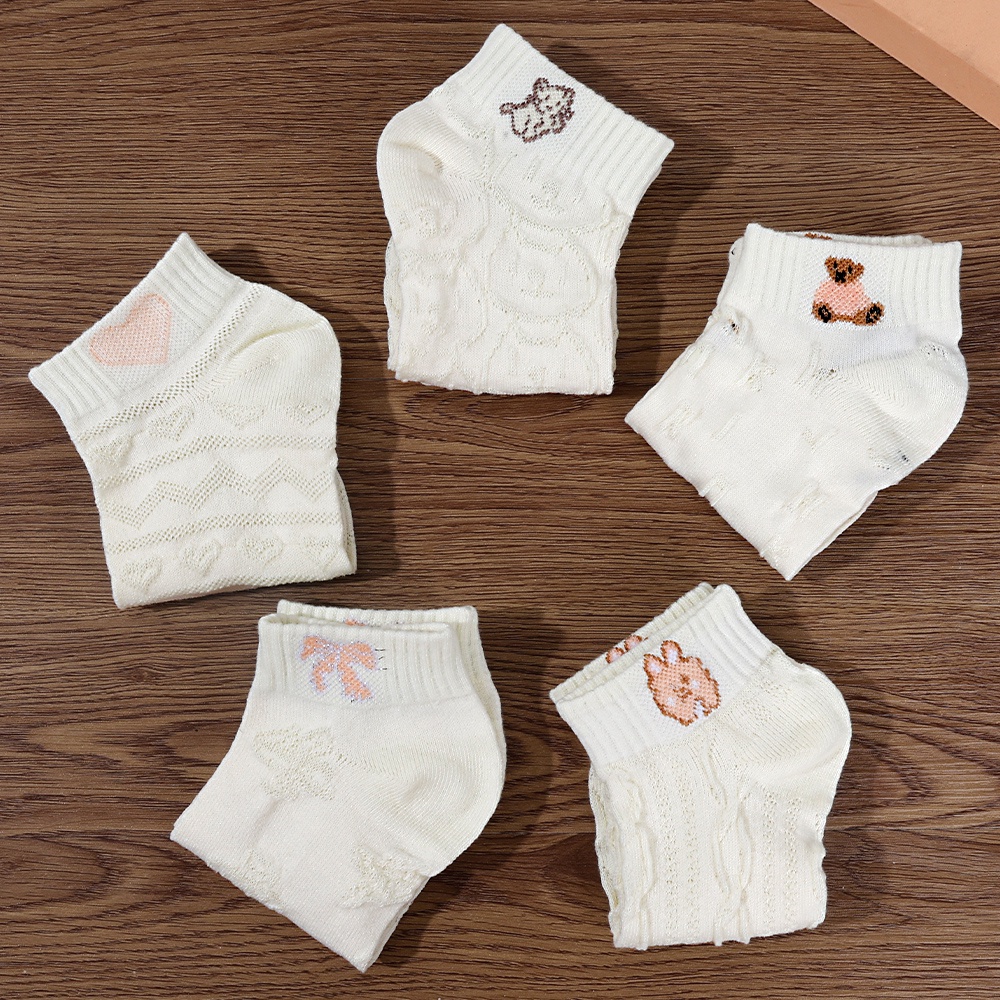 1 Đôi Vớ Thể Thao Ngắn Tới Mắt Cá Chân Bằng Polyester Siêu Mỏng Mềm Mại Màu Be Thoải Mái Thoáng Khí Cho Nữ Sinh Trung Học / Hàng Ngày
