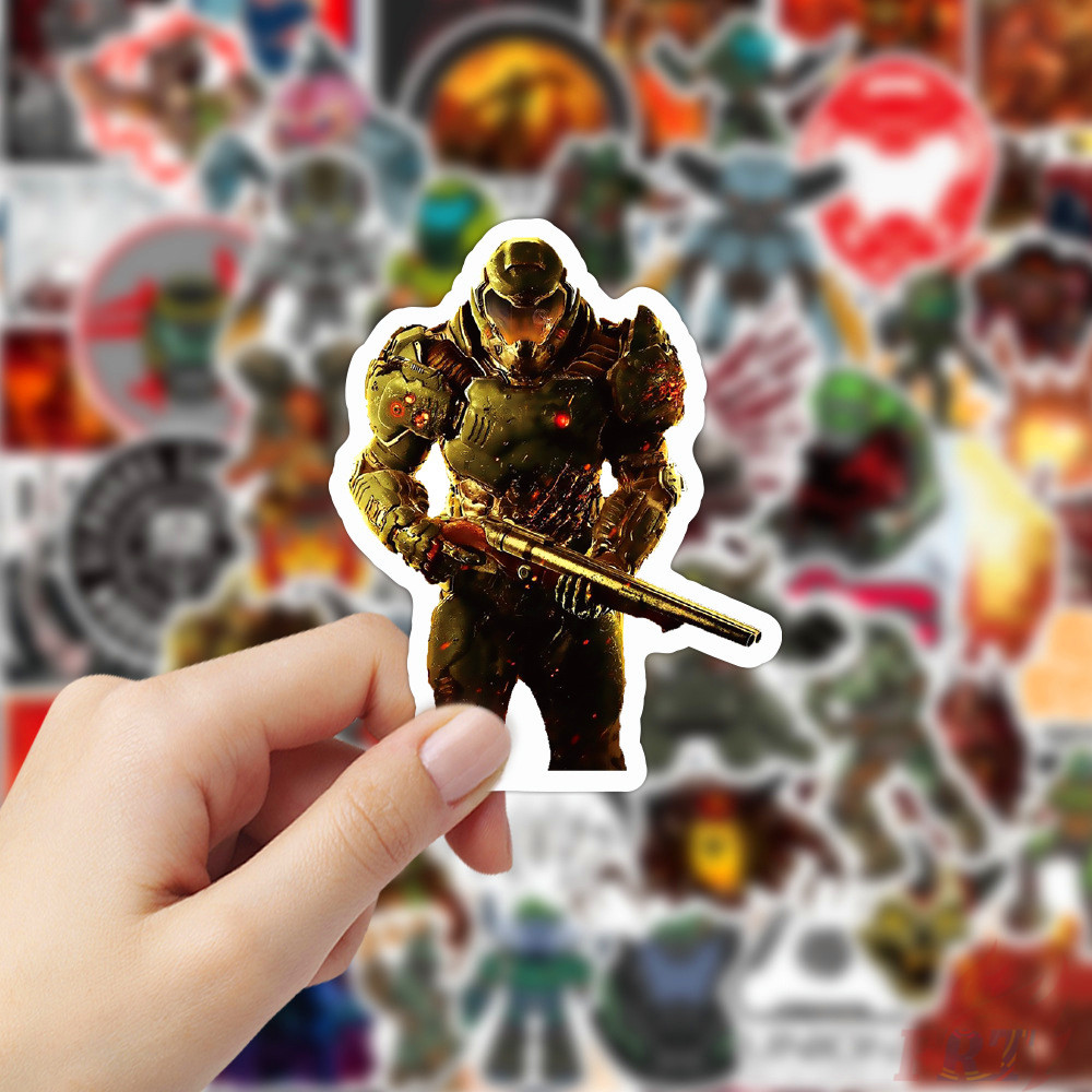 ❉ Doom - FPS First-Person Shooting Game Stickers ❉ 50Pcs/Set DIY Fashion Luggage Laptop Skateboard Decals Doodle Stickers