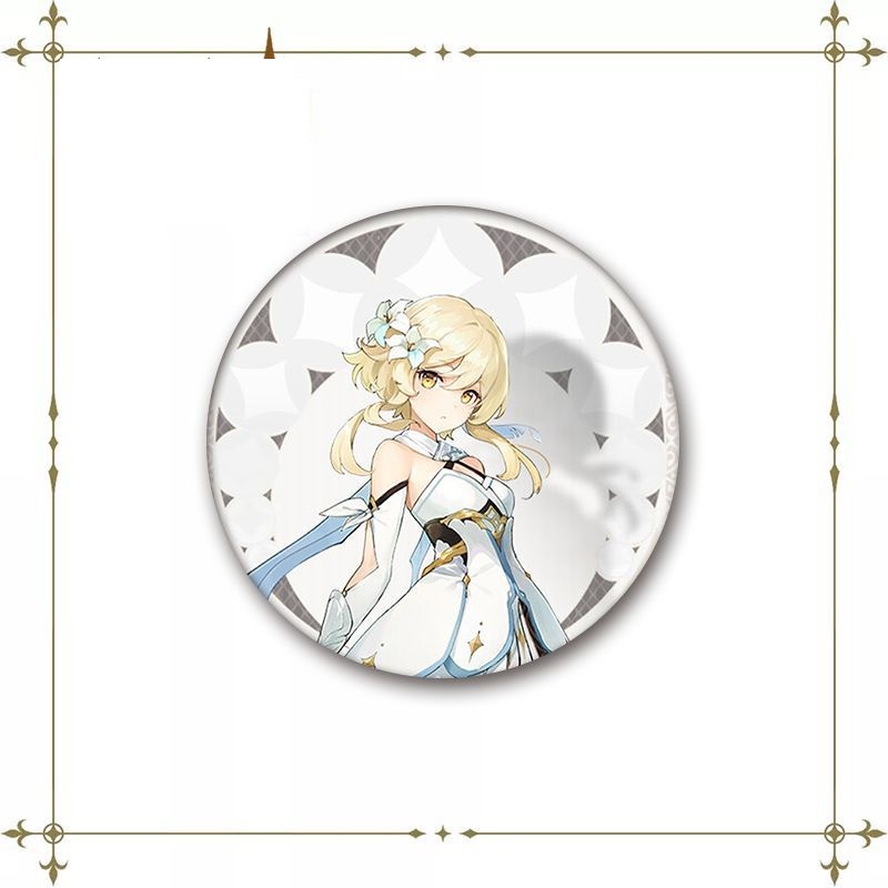 Huy hiệu nhân vật Genshin Impact Keing Kazuha Zhongli Hutao Lôi thần ayaka xingqui abedo diona fish jean kokomi