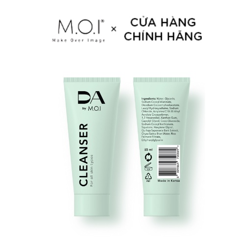 Sữa rửa mặt Minisize DA by MOI 15ml