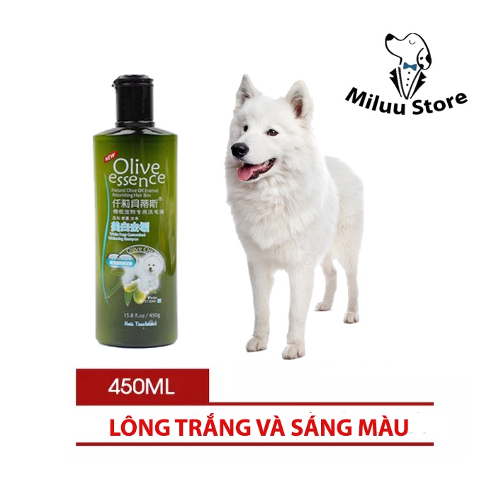 Sữa tắm chó mèo Olive Essence cao cấp, chiết xuất từ thảo dược tự nhiên 450ml [ HÀNG LOẠI 1 ]