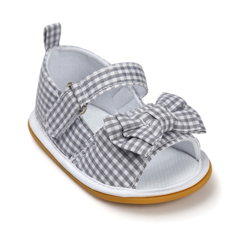 Giày Sandal Đính Nơ Cho Bé Gái 0-18 Tháng Tuổi