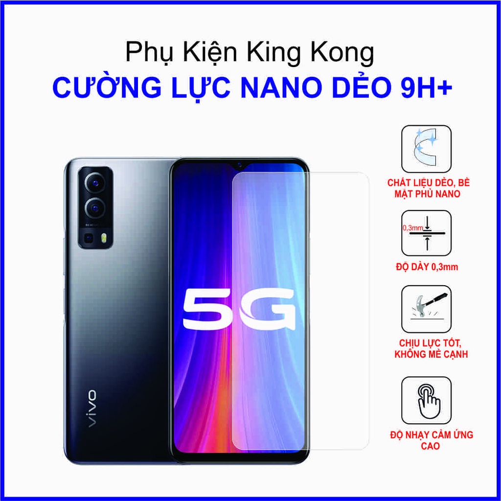 Dán cường lực Vivo Y72 5G ,  cường lực nano dẻo 9H+