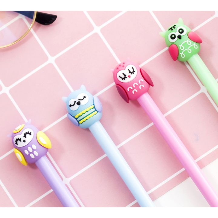 Combo 4 Bút Gel Mực nước Hình Thú Mực Tím Mực Xanh Mực Đen đẹp Cho Học Sinh Sinh Viên Văn Phòng