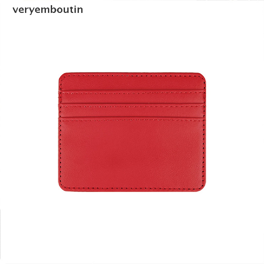 Ví đựng thẻ bằng da PU nhiều ngăn cho nam nữ .