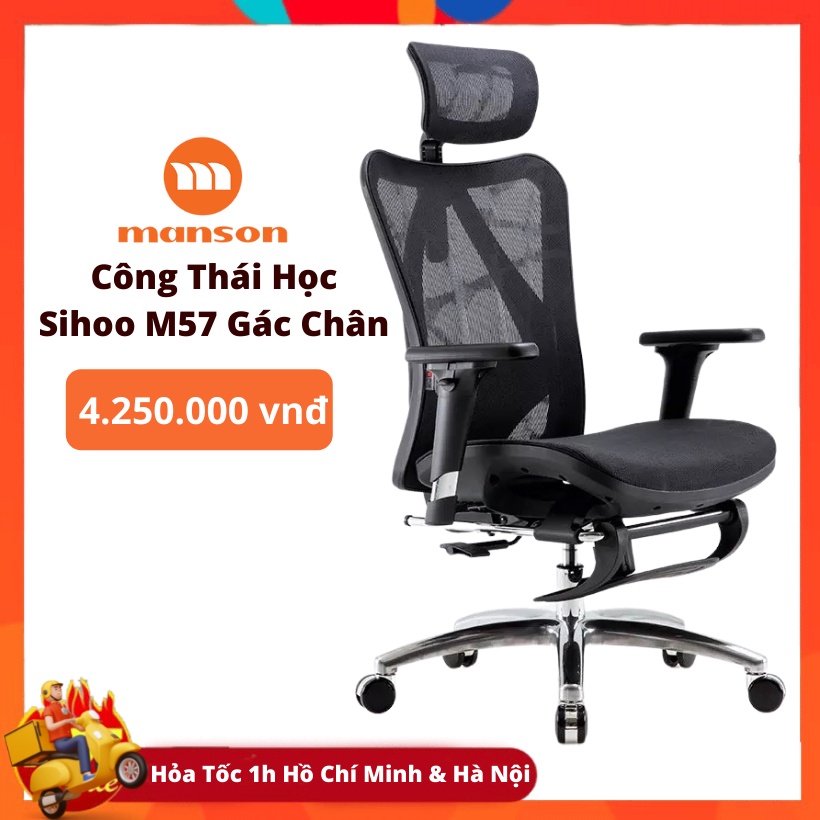 [The Manson] Ghế Văn Phòng Công Thái Học Sihoo M18 - M57 - M93 - V1 Chính Hãng Bảo Hành 3 Năm