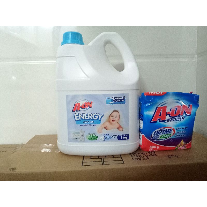 Nước giặt thiên nhiên cao cấp A-ON Energy can 3L