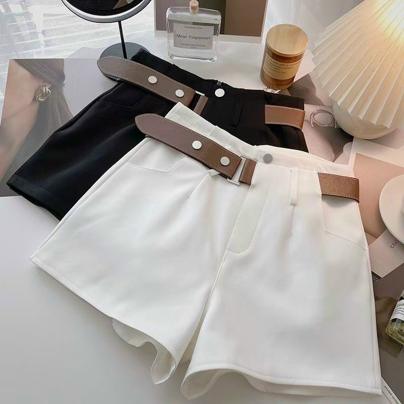 Quần Short Vải Kèm Đai Da Hàng Qc