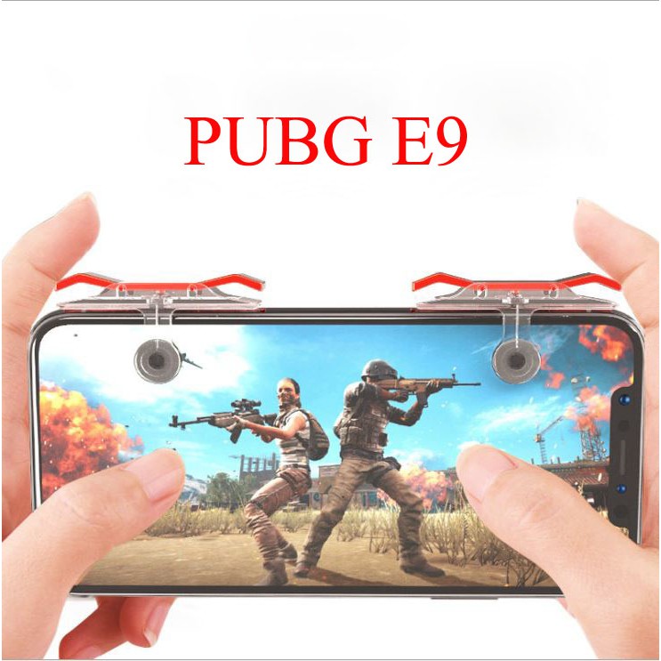 Bộ 2 Nút Bấm E9 Chơi Pubg Mobile, Ros Mobile Cực Nhạy-Phiên Bản Nút Cơ Cực Nhạy, Dễ Sử Dụng