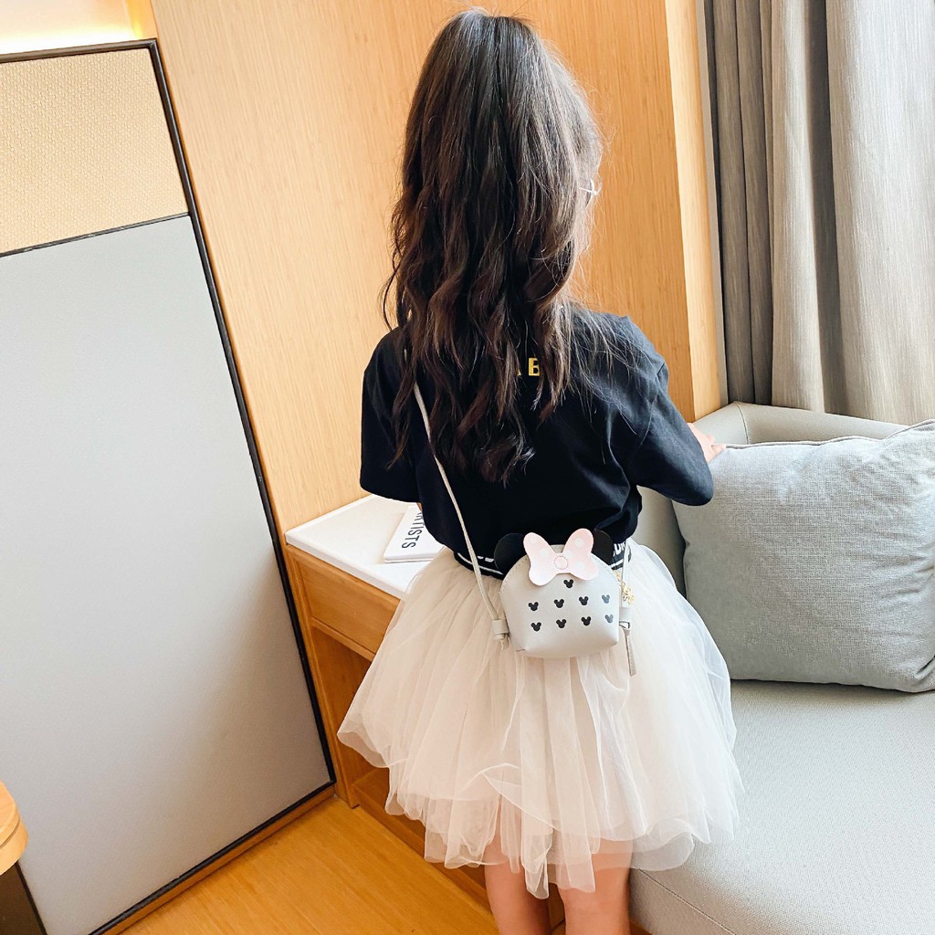Túi đeo chéo mini Fuha thời trang hình Mickey cho bé cá tính phong cách công chúa dễ thương