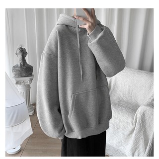 Áo hoodie unisex nam nữ basic cao cấp màu ghi