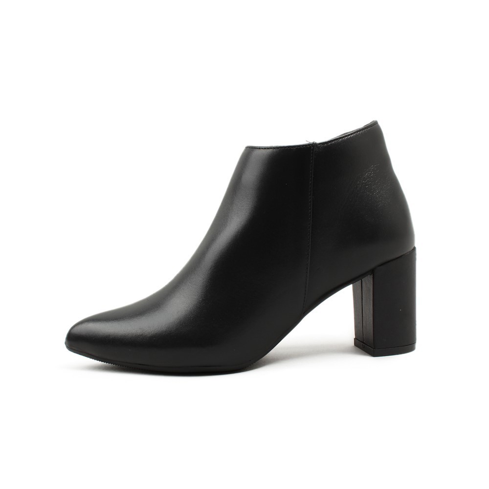 giảm sốc Giày Boots Cổ Ngắn Trơn - Bốt Thời Trang Aliza BootBT04 - Khóa Cổ Chân - Gót Cao 5cm, Đen '