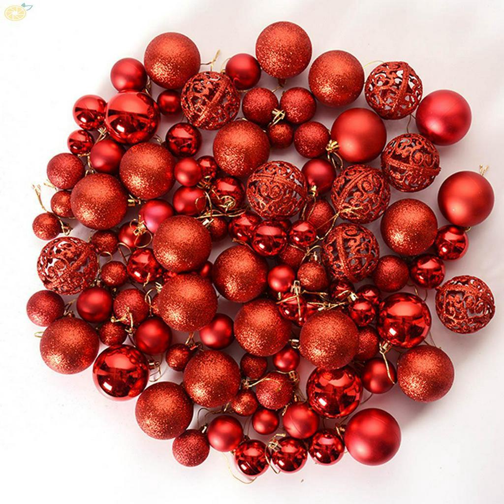Set 100 bóng dùng để trang trí cây thông Noel 3-6 cm
