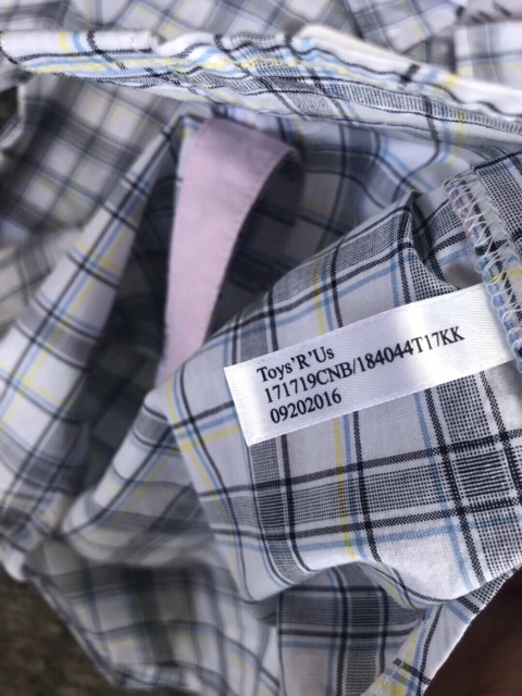 Áo sơ mi sọc caro bé trai disney dư xịn