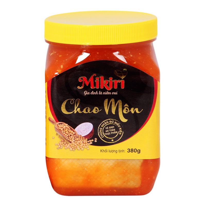 Chao Môn Mikiri chế biến từ đậu nành truyền thống và khoai môn Hũ 380G