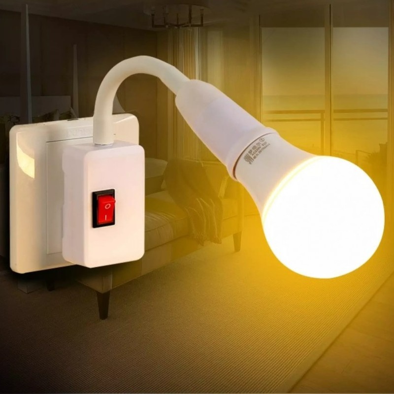 Đuôi Đèn LED E27 Có Thể Điều Chỉnh Kèm Công Tắc