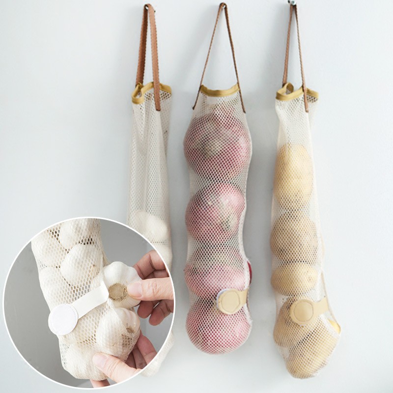 Túi lưới đưng hành tỏi / bao nylon tái sử dụng đa năng