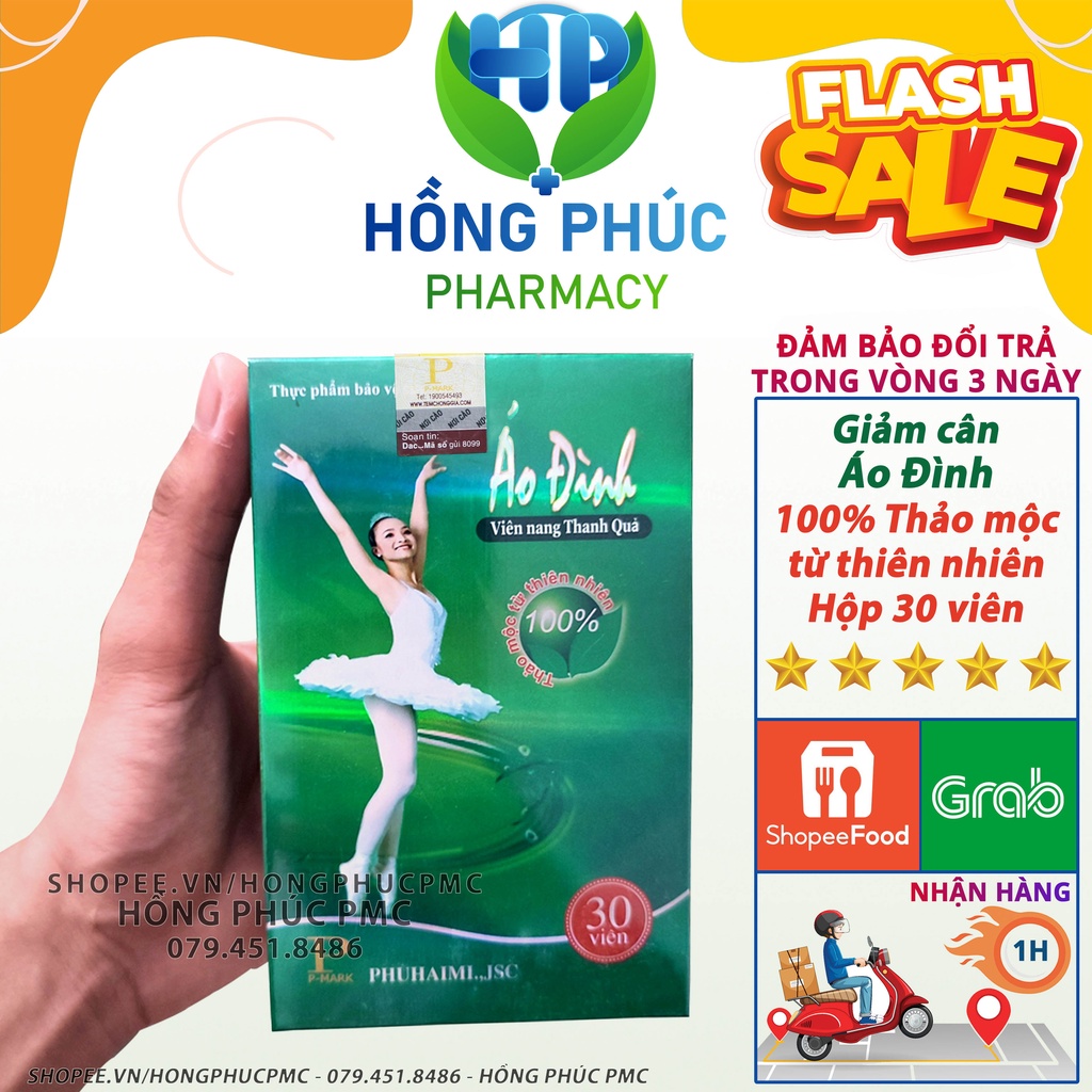 Giảm cân Áo đình, cam kết giảm 2-5kg/ tháng, giảm cân nhanh, giảm cân an toàn ( hộp 30 viên) Minh Khang Pharmacy