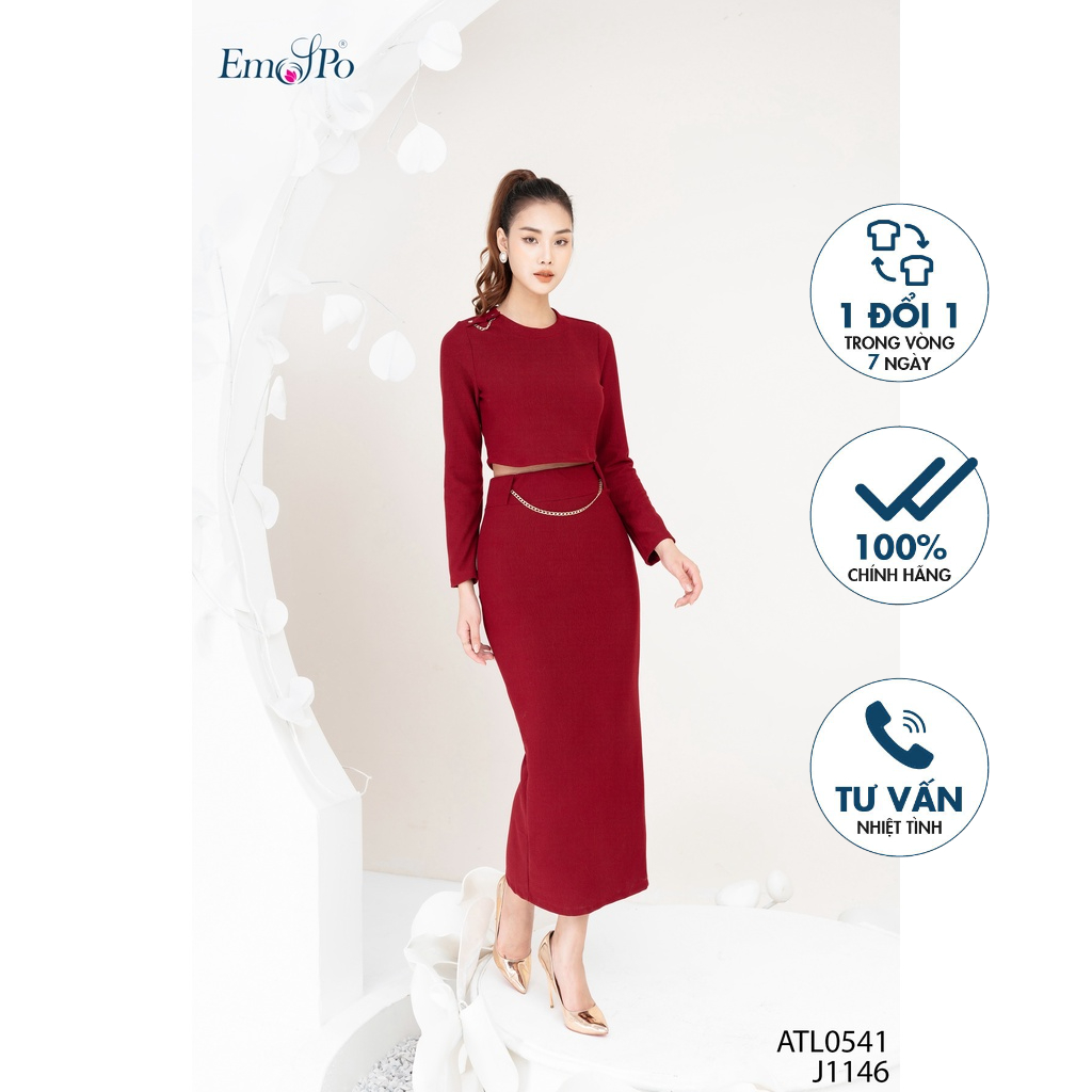 Bộ thun dáng croptop EMSPO ATL0541, đi bộ J1146