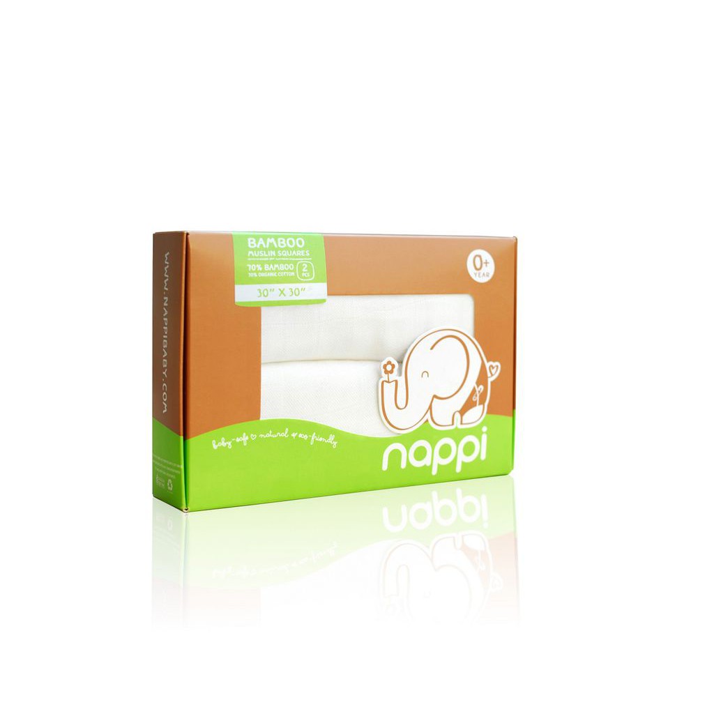 Khăn sợi tre đa chức năng Nappi 77cm*77cm 2c/hộp