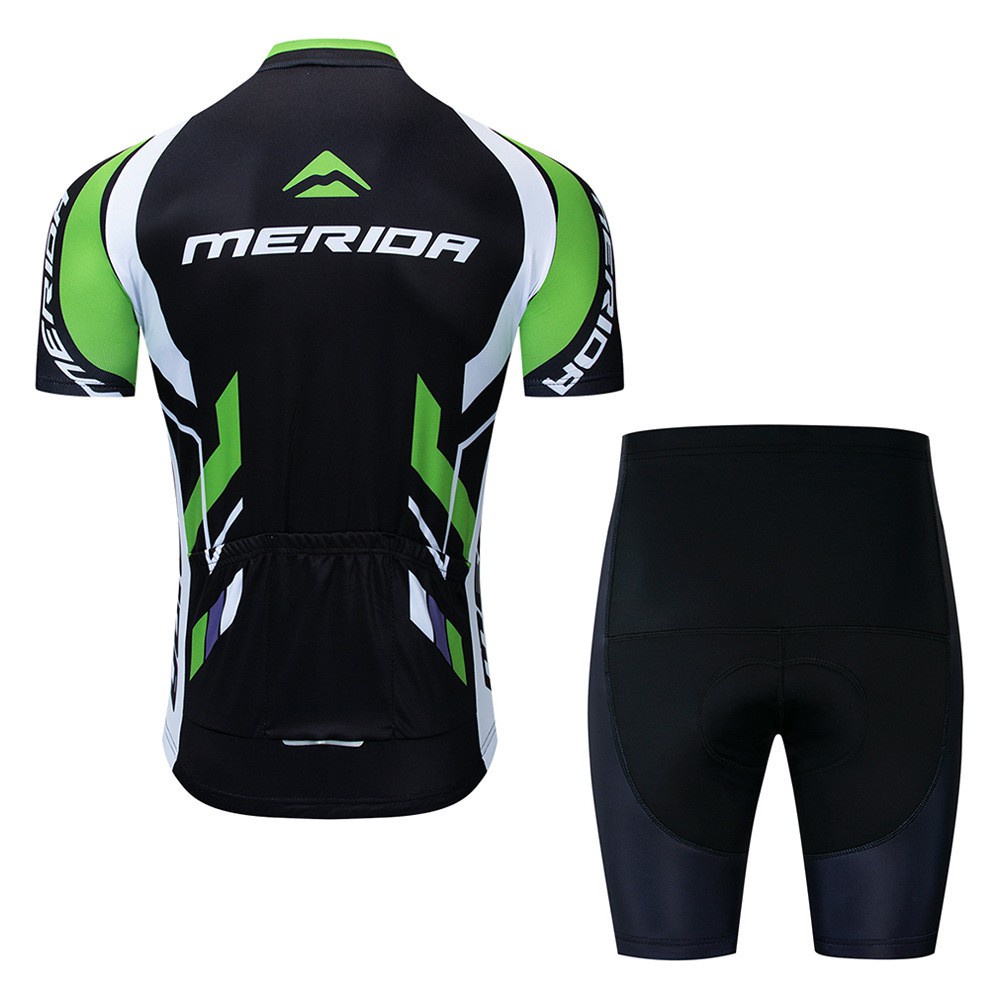 Hàng Có Sẵn Bộ Đồ Thể Thao Xe Đạp Ngắn Tay Bốn Màu Xanh Lá Và Đỏ Cho Nam