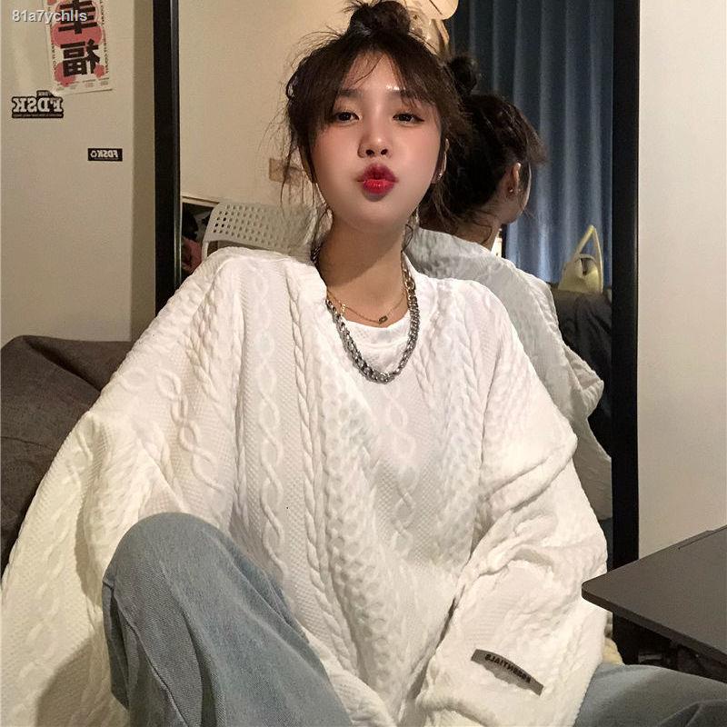 Áo hoodie nữ 2021 mới áo len trắng của phụ nữ thủy triều trong mùa xuân và mùa thu dài tay nữ học sinh Hàn Quốc áo khoác