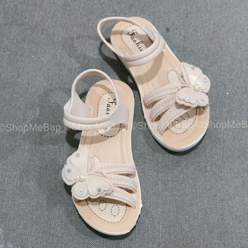 Sandal đi mưa đế casu quai nhựa siêu mềm cho bé gái