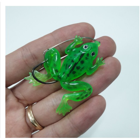 Mồi câu lure nhái silicon có lưỡi chống vướng MOI-2