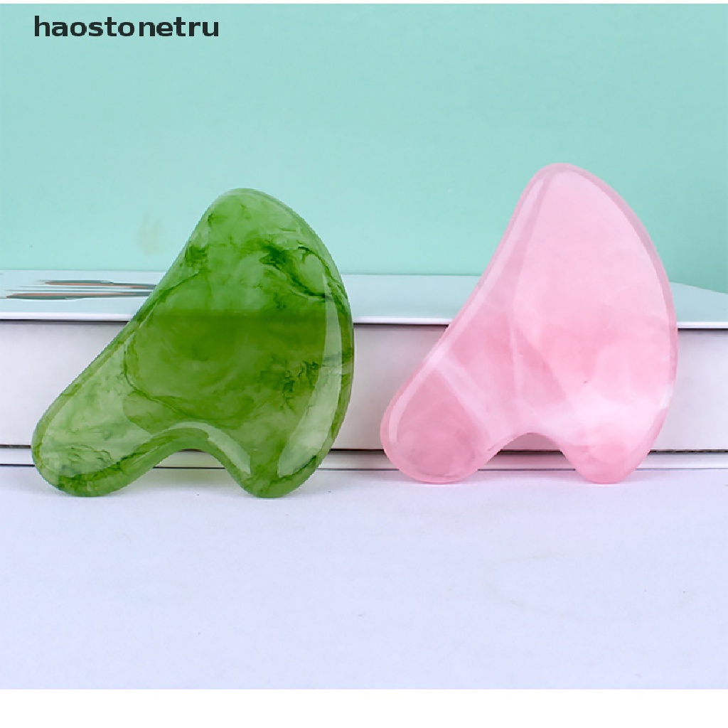 Tấm cạo guasha resin tự nhiên mát xa da mặt