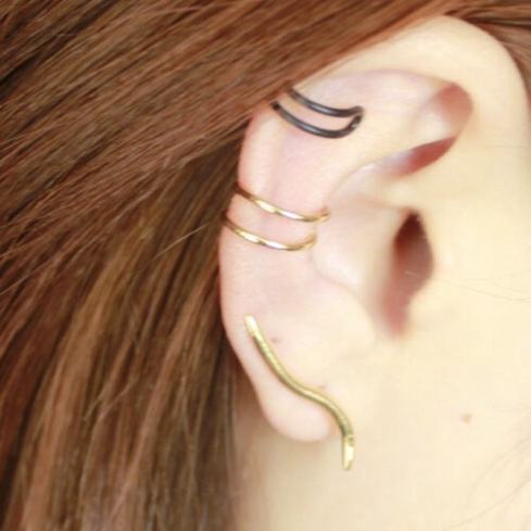 1 Đôi Khuyên Tai Nam Châm Không Xỏ Màu Bạc Hình Giả Variou Z7YX