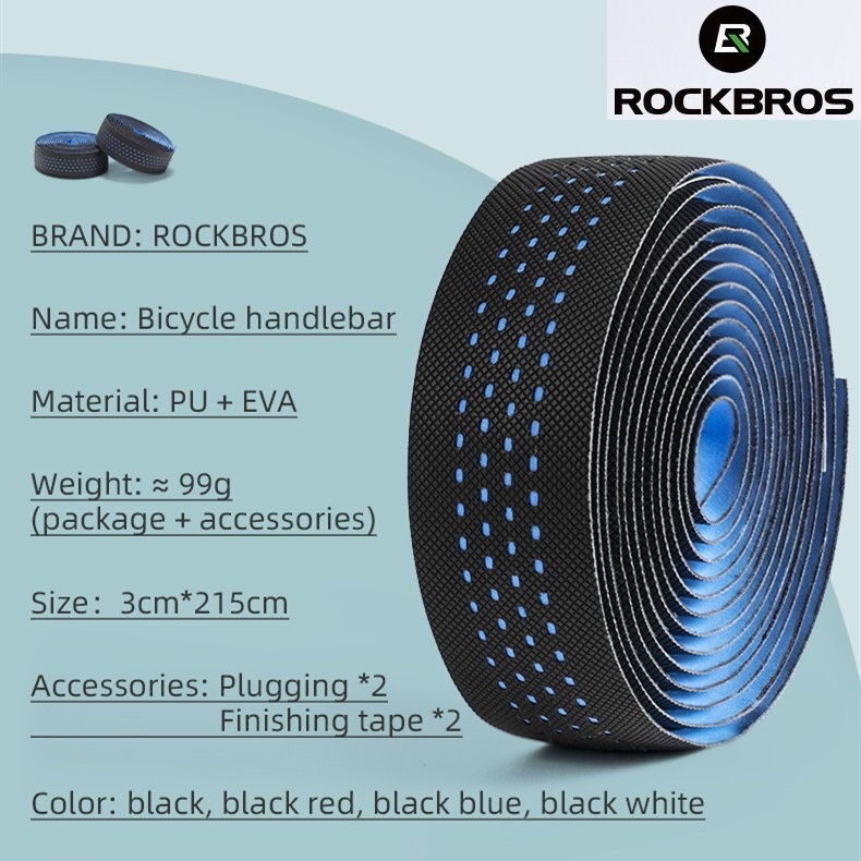 Dây quấn ghi đông xe đạp da PU ROCKBROS - KIỂU CHẤM NHỎ