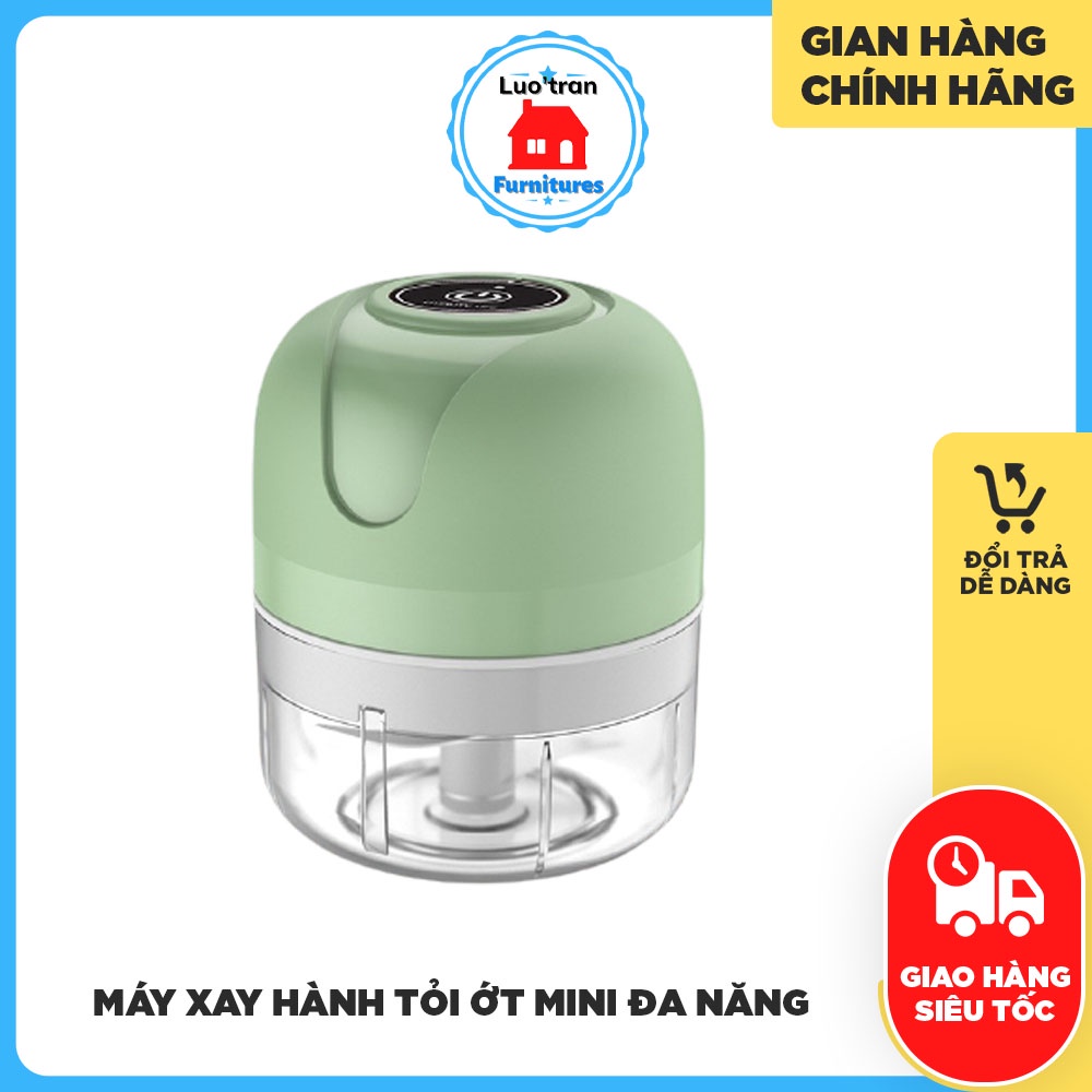 Máy Xay Hành Tỏi Ớt  Mini Đa Năng Cầm Sạc Pin Nhỏ Gọn Tiện Dụng