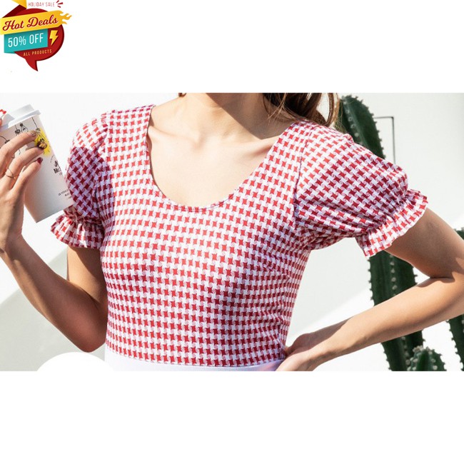 Bộ Đồ Bơi Một Mảnh Họa Tiết Ca Rô Xinh Xắn Dành Cho Nữ | BigBuy360 - bigbuy360.vn