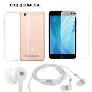 Ốp lưng silicon Xiaomi Redmi 5A , Kính cường lực , Tai nghe