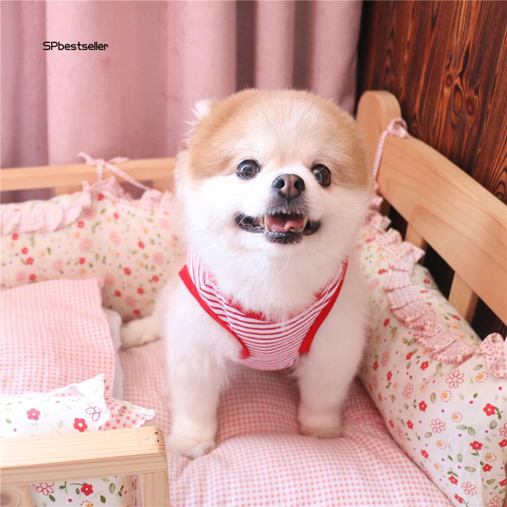 Áo cotton kẻ sọc mềm mại cho thú cưng