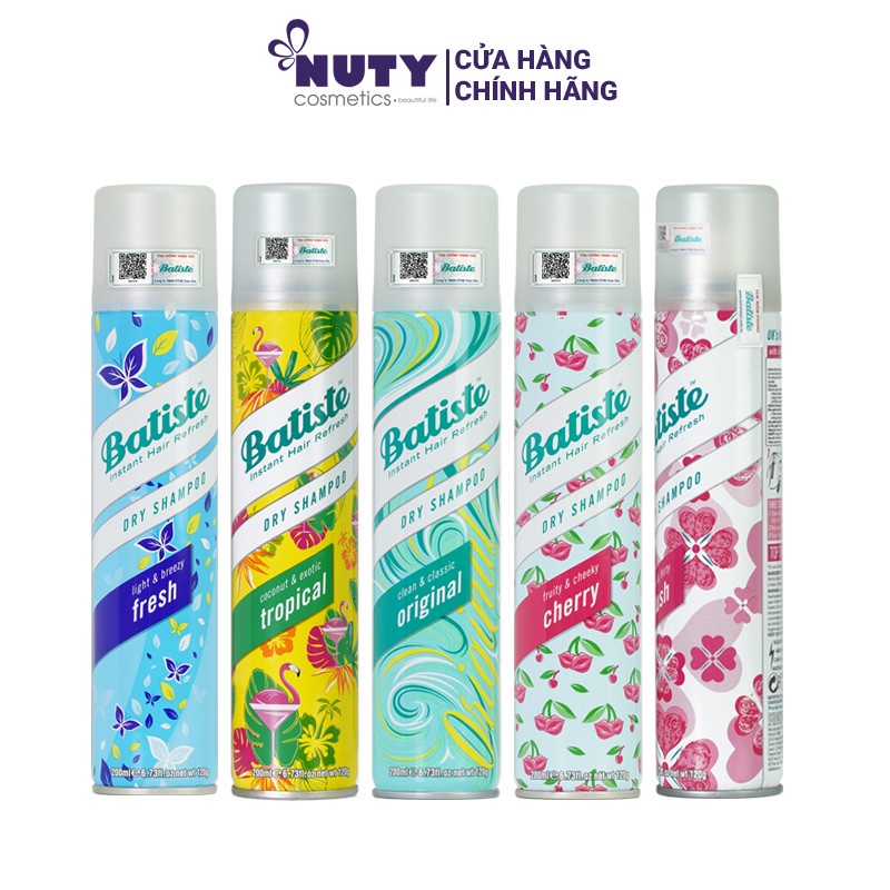 Dầu Gội Khô Batiste Dry Shampoo (200ml)