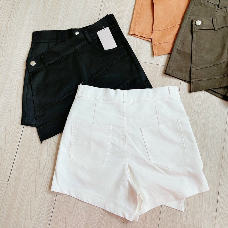 Chân váy kaki tà chéo