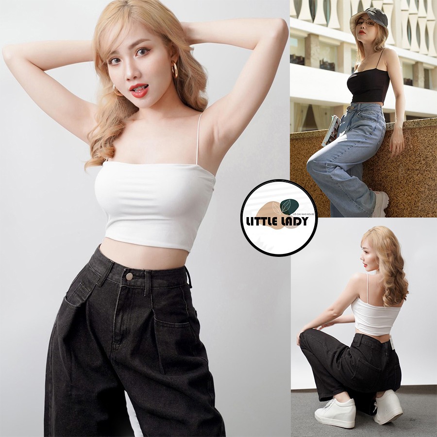 Áo Hai Dây Croptop Kiểu Ôm Body Chất Thun "Áo 2 DÂY"