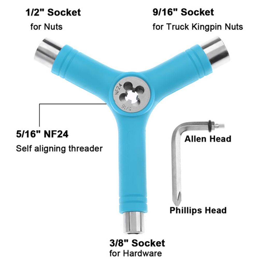 Cờ lê chữ Y đa dụng dùng cho sửa chữa ván trượt phong cách chuyên dụng