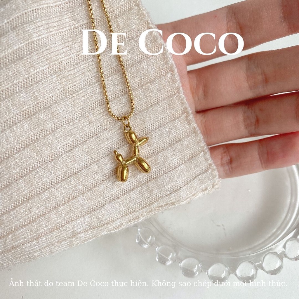 [KHÔNG ĐEN GỈ] Vòng cổ titan hình chó, dây chuyền hình cún Snoopy De Coco decoco.accessories