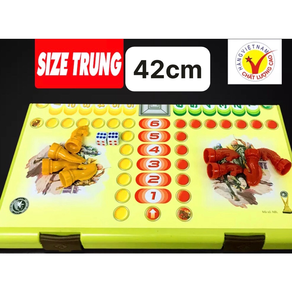 Cờ cá ngựa loại trung,cờ đua ngựa Bàn nhựa cao cấp Trung Lê hộp nhựa