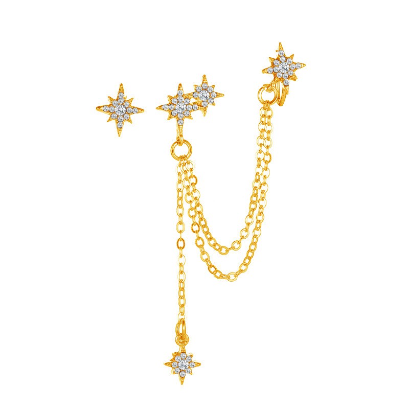 Stylish Personality Pair Star-shaped Earrings Tassels For Women