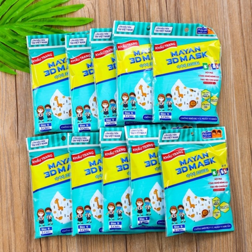 Khẩu Trang Mayan 3D Mask PM 2.5 Medi Kids++ Màng Lọc Theo Tiêu Chuẩn Mỹ Cho Bé 5 Chiếc/Túi | BigBuy360 - bigbuy360.vn