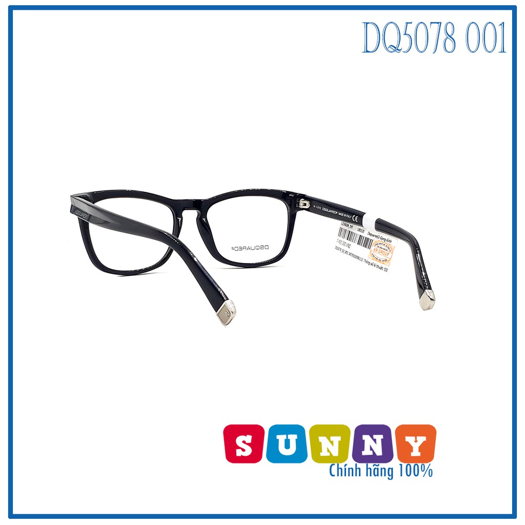 Gọng kính cận DSquared2 DQ5078 001 - bảo hành vĩnh viễn, sp chính hãng 100%, thiết kế dễ đeo bảo vệ mắt