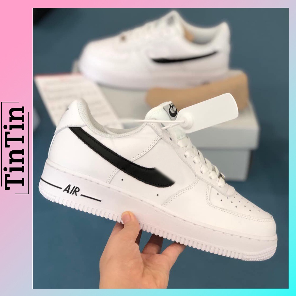 Giày Nike Air Force 1 Vệt Đen, Nike AF1 Đế Cao 3cm Trẻ Trung Năng Động